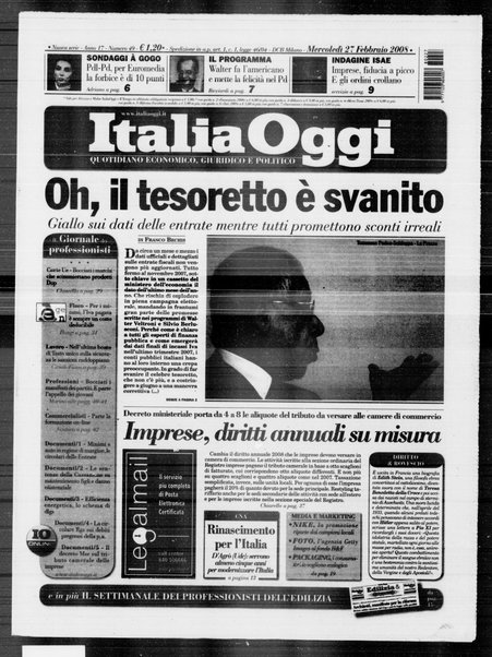 Italia oggi : quotidiano di economia finanza e politica